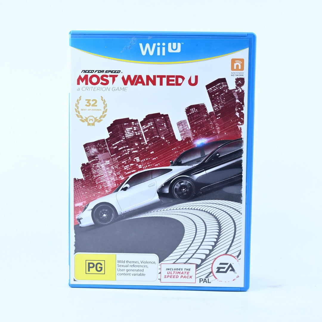 Need For Speed Most Wanted U - Nintendo Wii U Game - PAL - FREE POST!