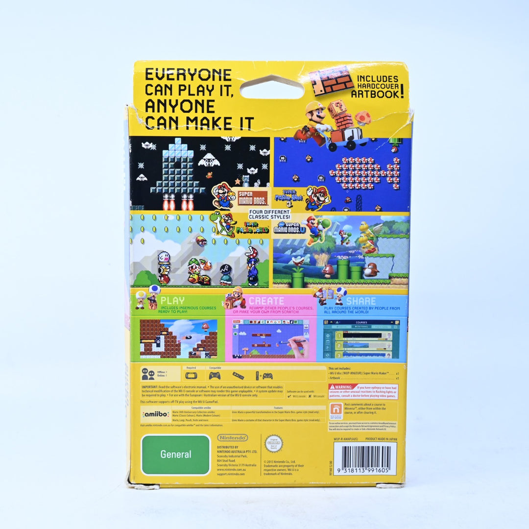 Super Mario Maker - Nintendo Wii U Game - PAL - FREE POST!