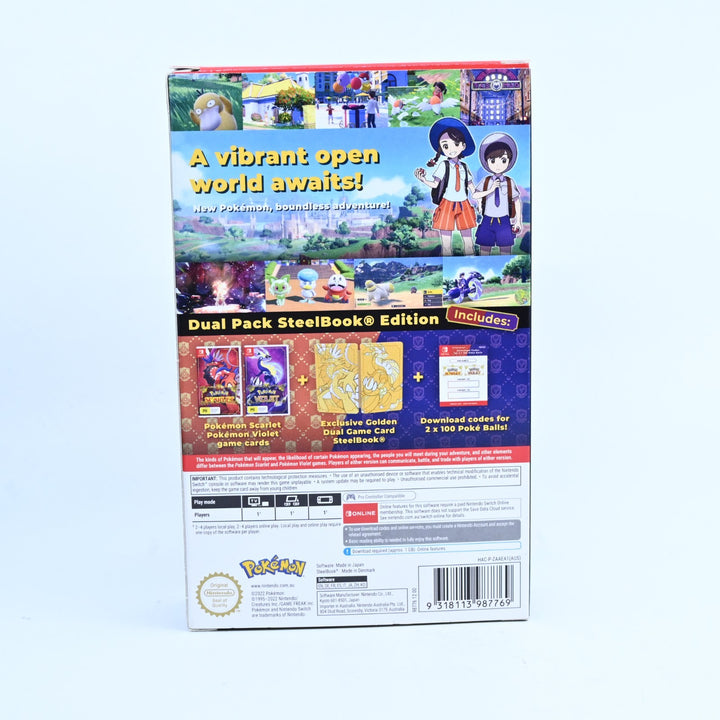 Pokemon Scarlet + Violet Dual Pack Steelbook Edition - Nintendo Switch Game