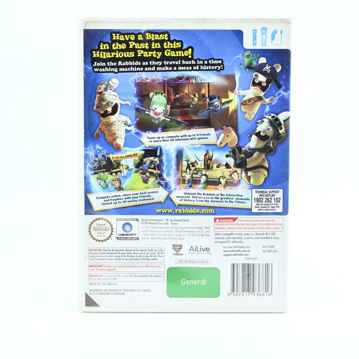 Raving Rabbids: Travel in Time - Nintendo Wii Game + Manual - PAL - FREE POST!