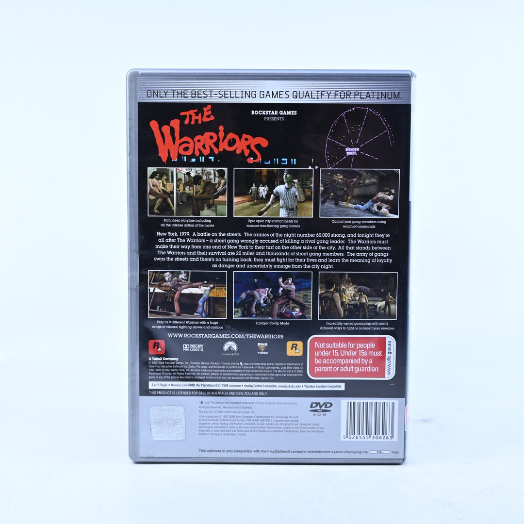 The Warriors - Sony Playstation 2 / PS2 Game + Manual - PAL - MINT DISC!