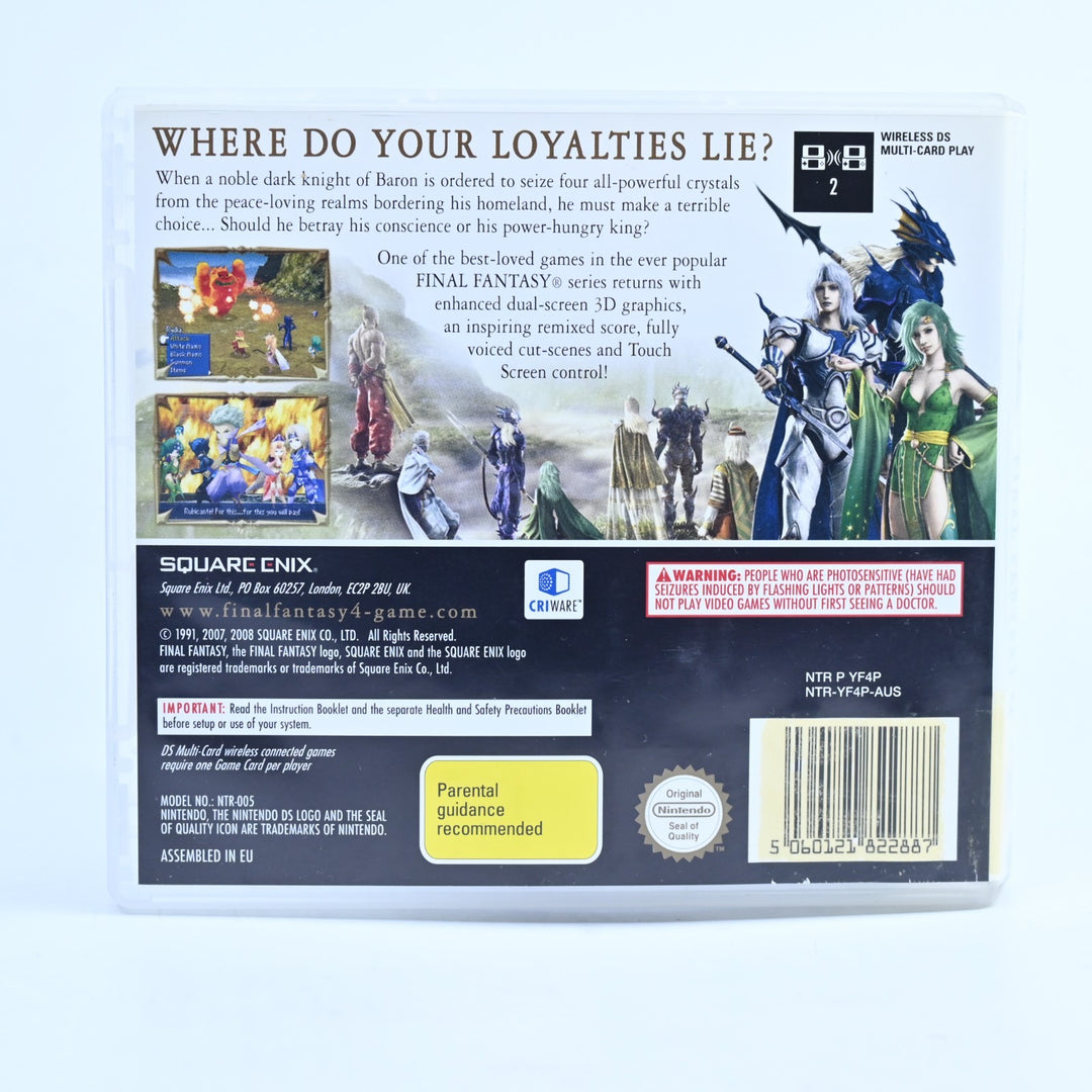 Final Fantasy IV - Nintendo DS Game - PAL + Manual - FREE POST!