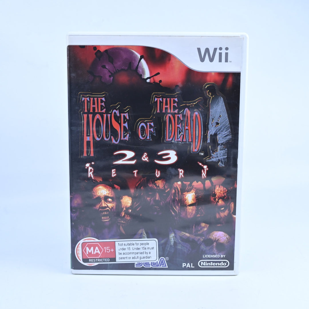 House of the Dead 2 & 3 Return - Nintendo Wii Game + Manual - PAL - MINT DISC!