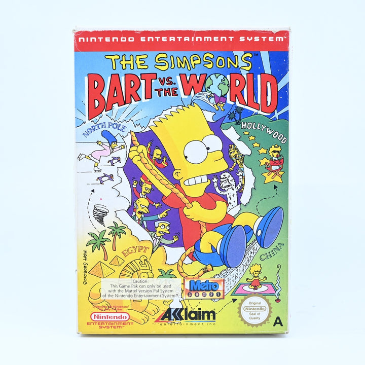 The Simpsons Bart Vs The World - NES Boxed Game - PAL - FREE POST!