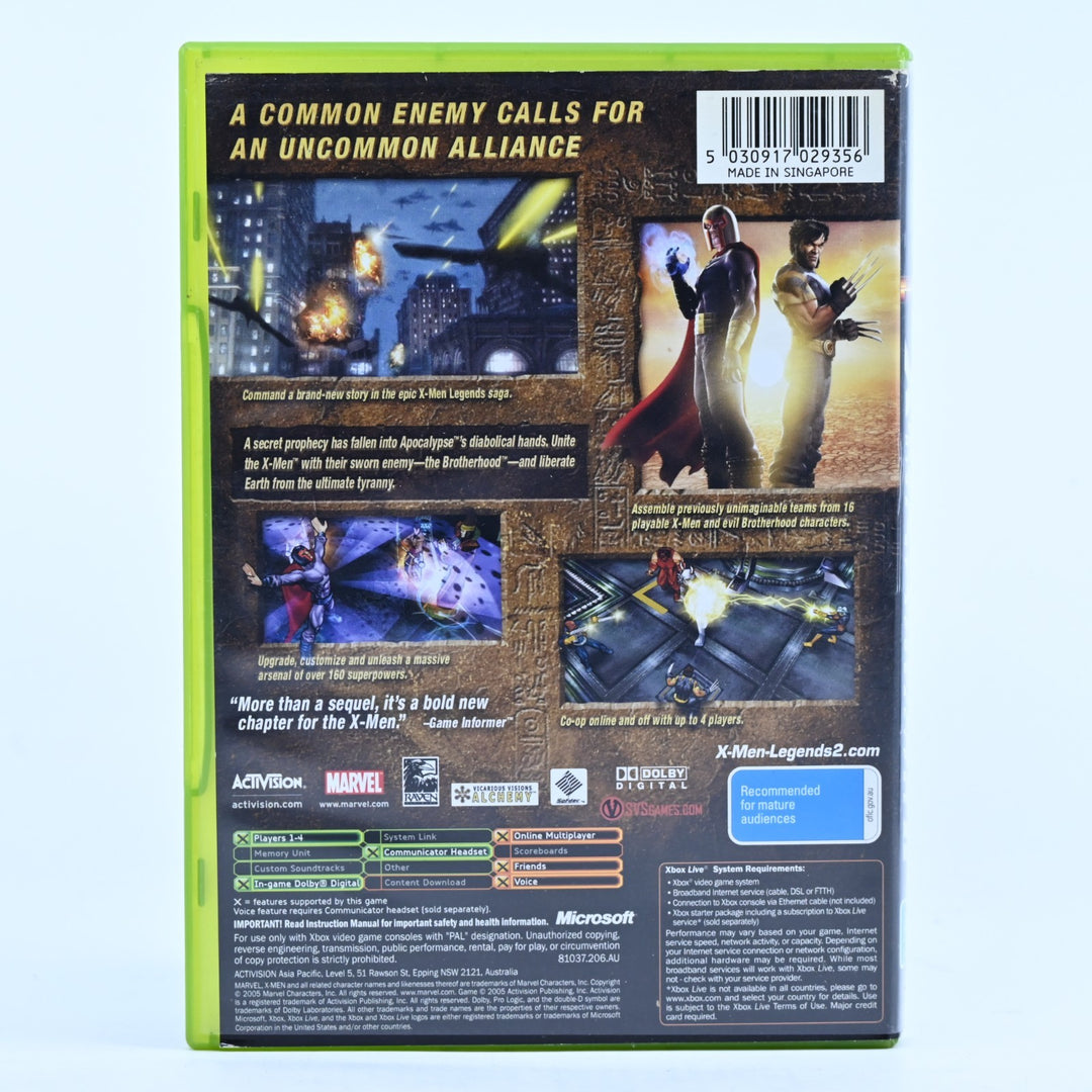 X-Men Legends II: Rise of Apocalypse - Original Xbox Game + Manual - PAL