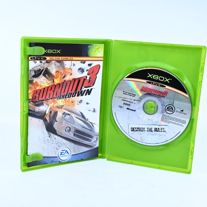 Burnout 3 Takedown - Original Xbox Game + Manual - PAL - MINT DISC!