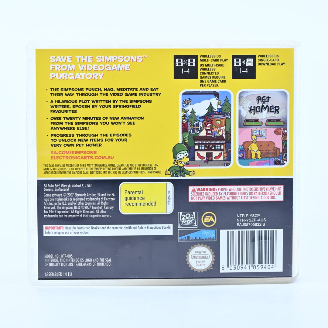 The Simpsons Game - Nintendo DS Game - PAL + Manual - FREE POST!