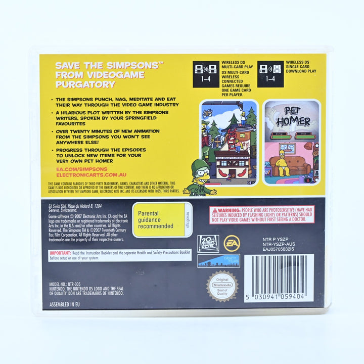 The Simpsons Game - Nintendo DS Game - PAL + Manual - FREE POST!