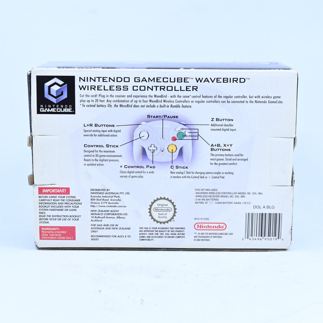 Boxed Wavebird Wireless Controller + Receiver - Nintendo Gamecube Accessory