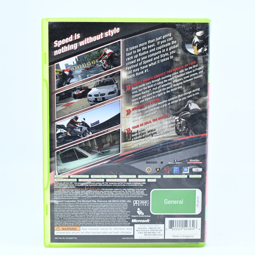 Project Gotham Racing 4 - PGR 4 - Xbox 360 Game + Manual - PAL