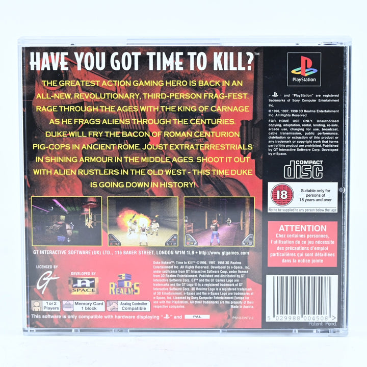 LIKE NEW! Duke Nukem: Time to Kill - Sony Playstation 1/ PS1 Game + Manual PAL