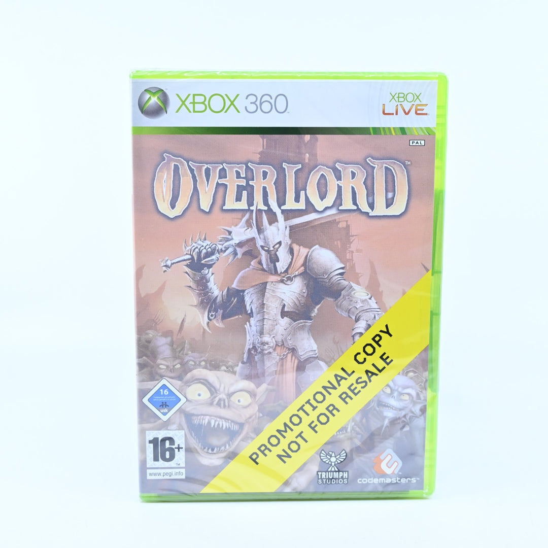 SEALED! Overlord - Promotional Copy - Xbox 360 Game + Manual - PAL