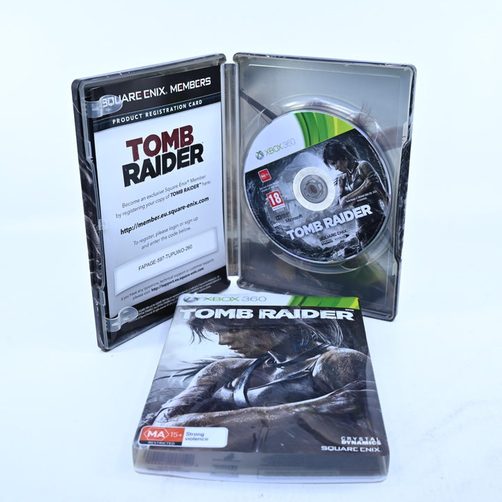 Tomb Raider - Steelbook Edition - Xbox 360 Game + Manual - PAL - MINT DISC!
