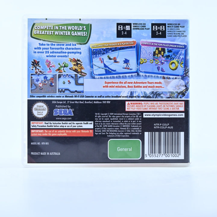 Mario & Sonic at the Olympic Winter Games - Nintendo DS Game - PAL + Manual