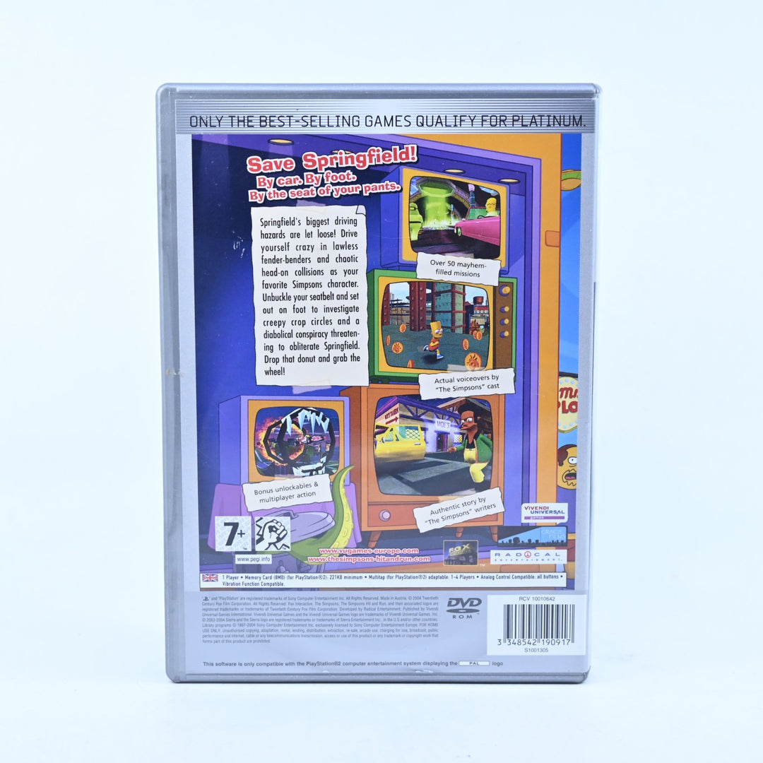 The Simpsons Hit & Run - PS2 Game + Manual - PAL - MINT DISC!