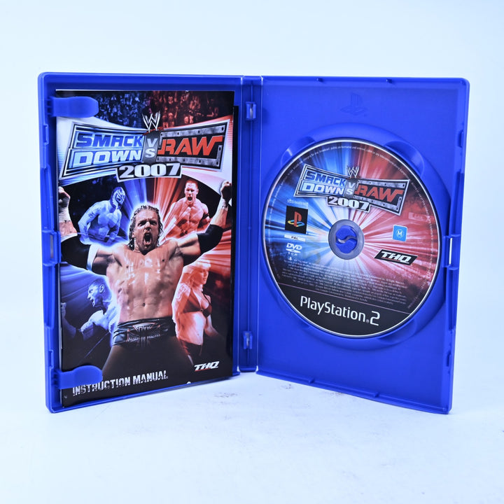 WWE SmackDown! vs Raw 2007 - Sony Playstation 2 / PS2 Game + Manual - PAL