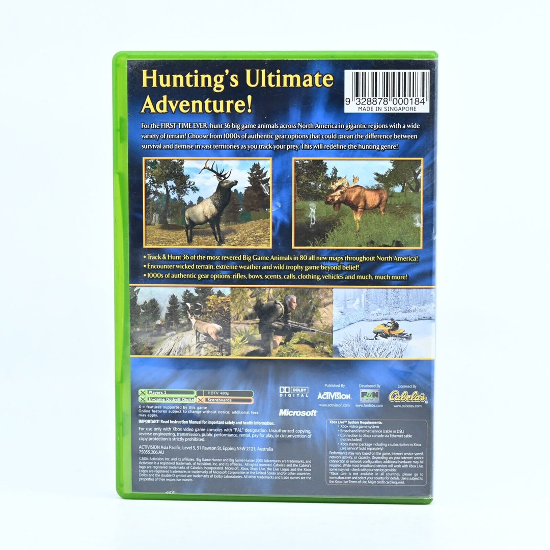 Cabela's Big Game Hunter 2005 Adventures - Original Xbox Game + Manual - PAL