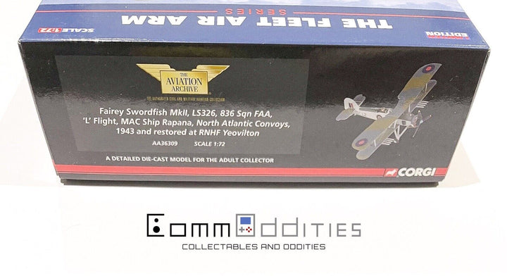 AS NEW! CORGI FLEET AIR ARM SERIES FAIRLEY SWORDFISH AA36309 Plane