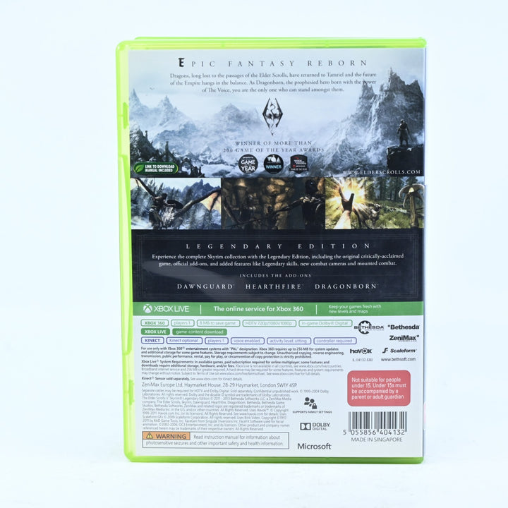 The Elder Scrolls V: Skyrim Legendary Edition - Xbox 360 Game + Map + Manual