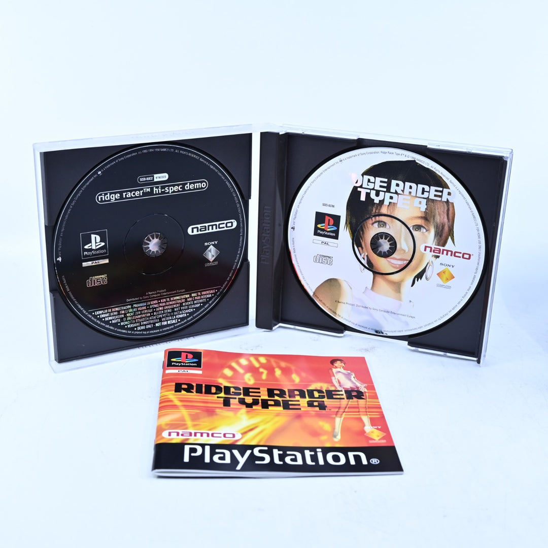 Ridge Racer Type 4 - Sony Playstation 1 / PS1 Game + Manual - PAL - MINT DISC!