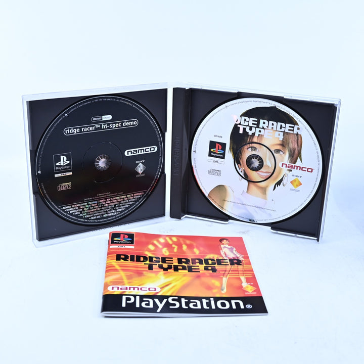 Ridge Racer Type 4 - Sony Playstation 1 / PS1 Game + Manual - PAL - MINT DISC!