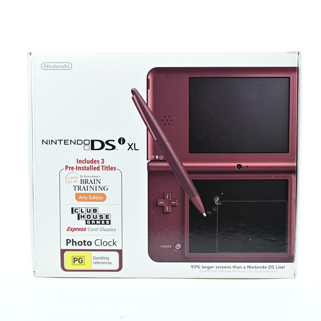 Burgundy - Nintendo DSi XL Boxed Console - PAL - FREE POST!