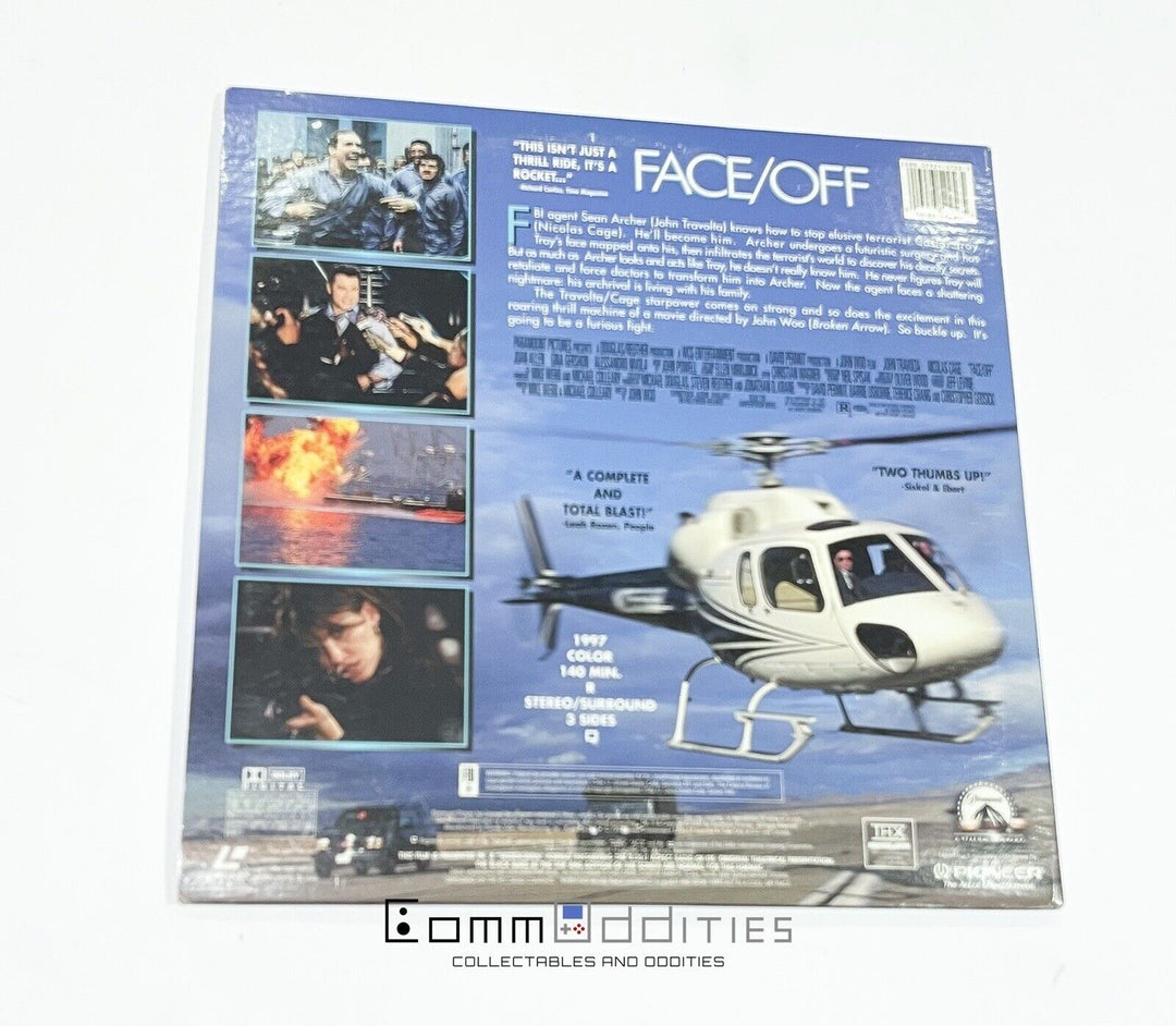 FACE OFF - Laserdisc Movie - John Travolta and  Nicholas Cage - FREE POST!