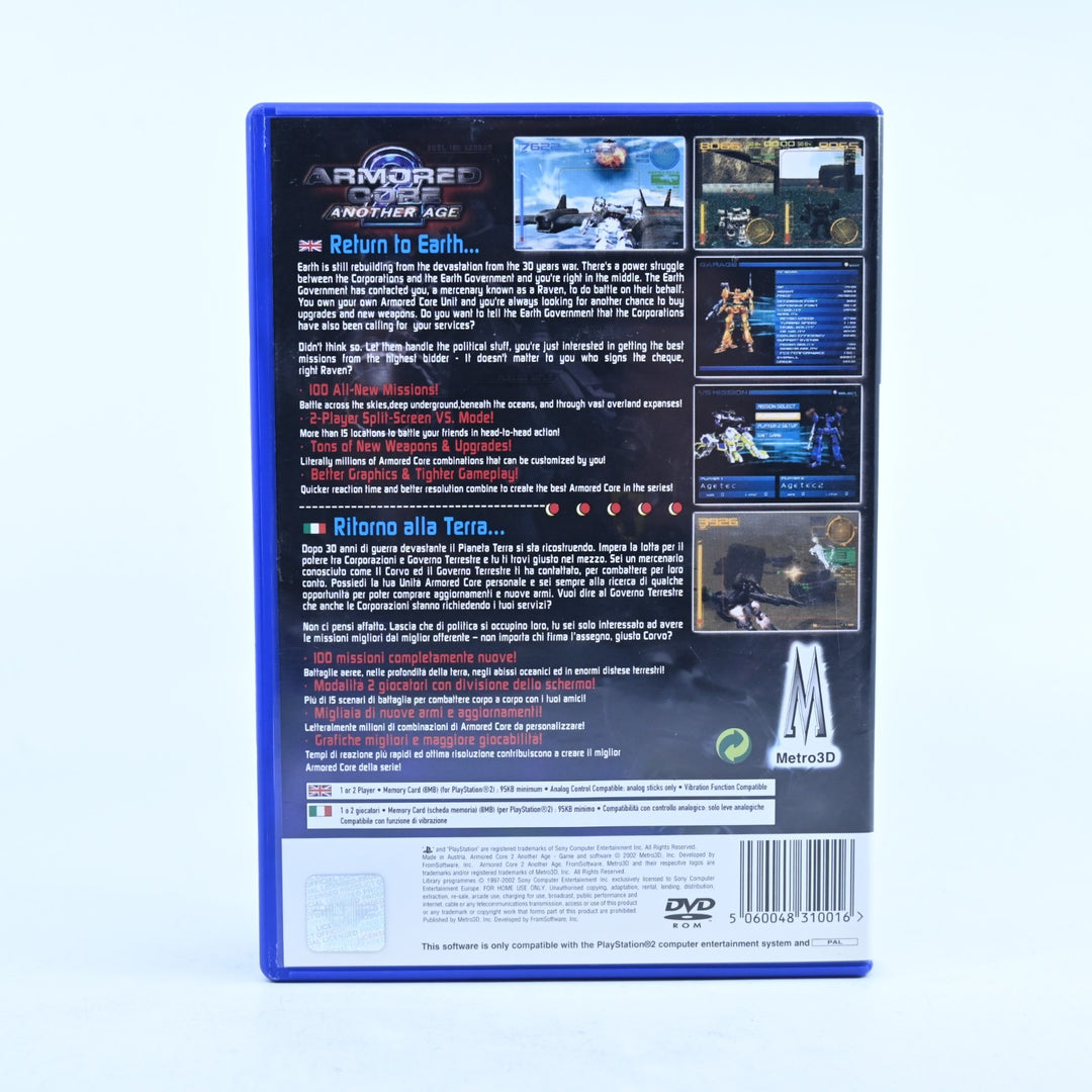 Armored Core 2 Another Age - Sony Playstation 2 / PS2 Game + Manual - PAL