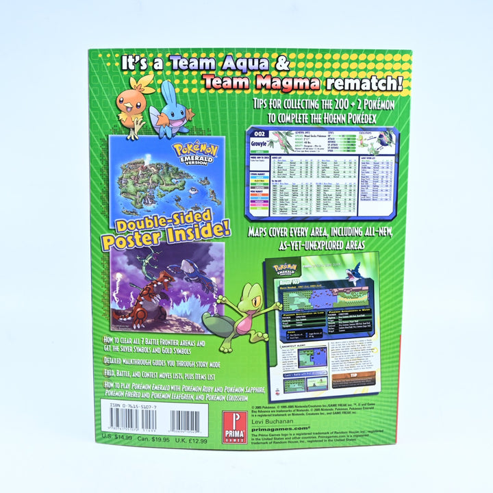 LIKE NEW! Pokemon Emerald Version Guide With Poster - Official Game Guide Prima