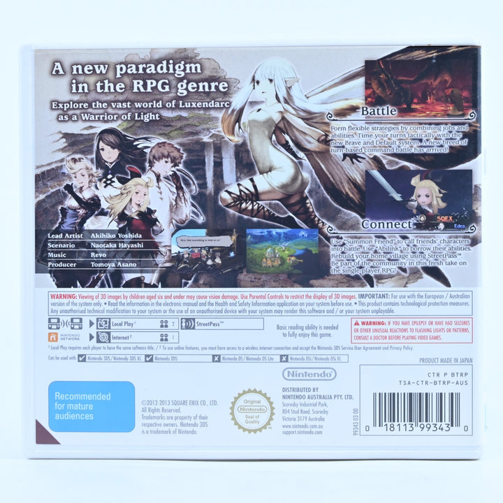 Bravely Default - Nintendo 3DS Game - PAL + Manual - FREE POST!