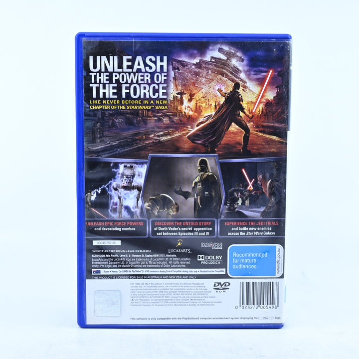 Star Wars: The Force Unleashed - Sony Playstation 2 / PS2 Game - No Manual