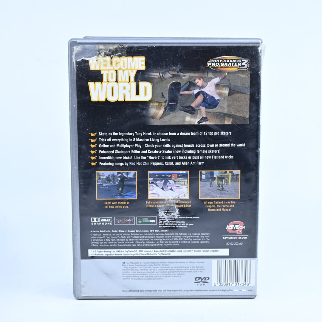 Tony Hawk's Pro Skater 3 - Sony Playstation 2 / PS2 Game - No Manual - PAL