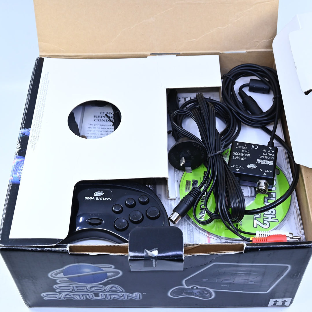 Black - Sega Saturn Boxed Console - AUS PAL - FREE POST!