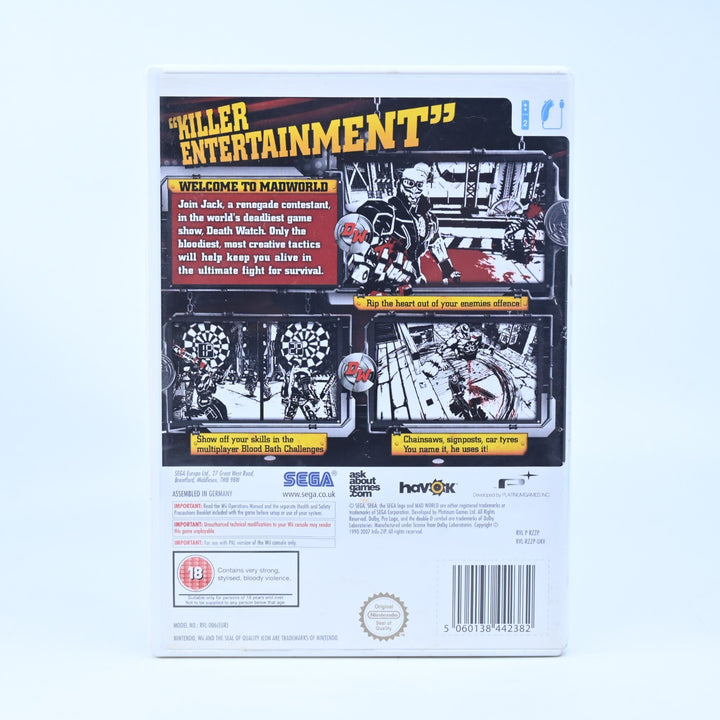 Mad World - Nintendo Wii Game + Manual - PAL - MINT DISC!