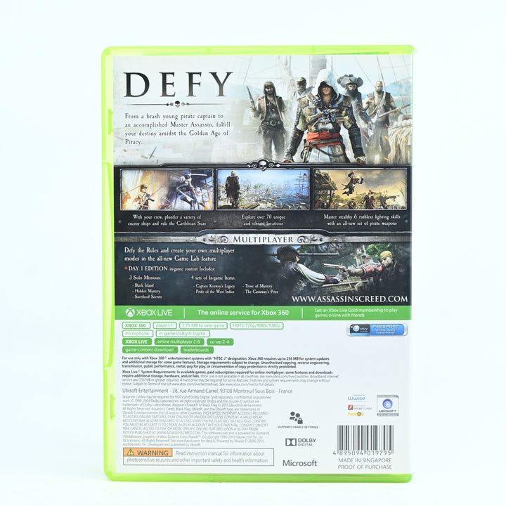Assassin's Creed IV 4: Black Flag - Xbox 360 Game + Manual - MINT DISC!