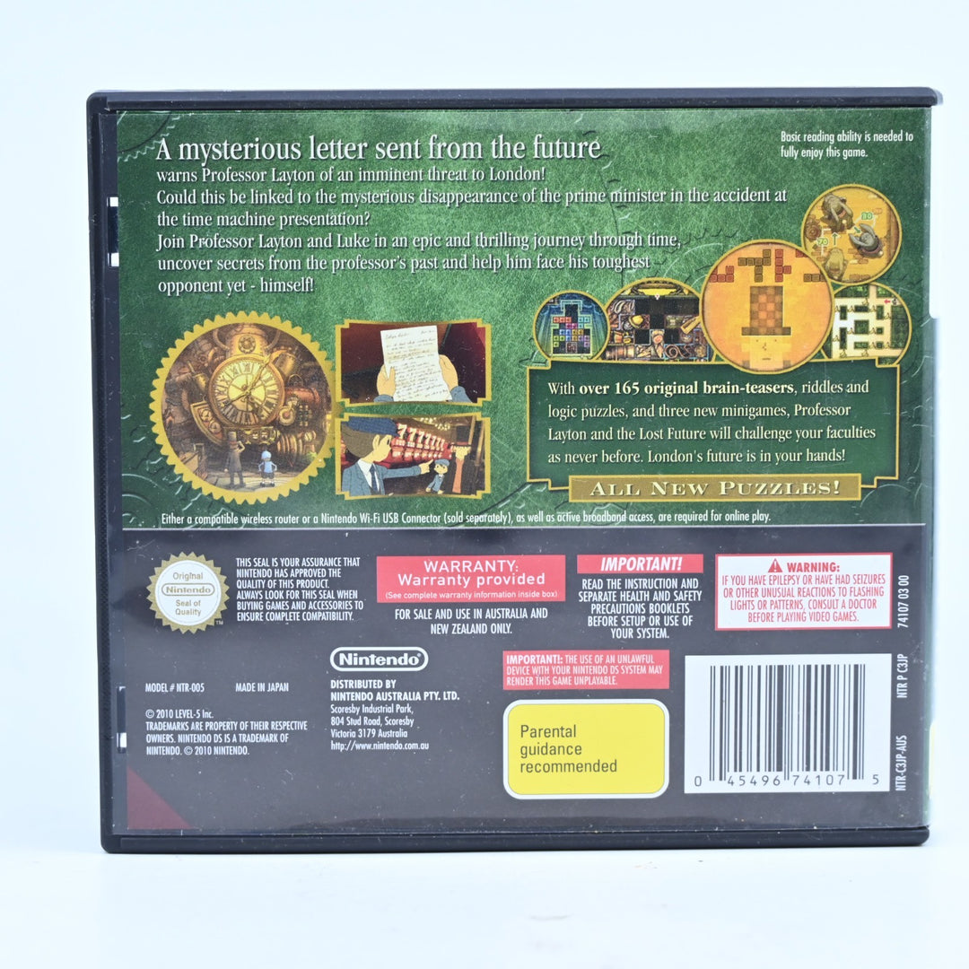 Professor Layton and the Lost Future - Nintendo DS Game - PAL + Manual