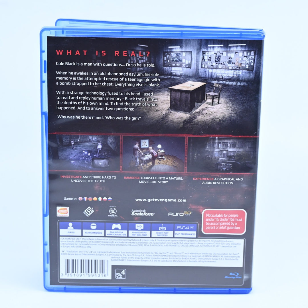 Get Even - Sony Playstation 4 / PS4 Game - MINT DISC!