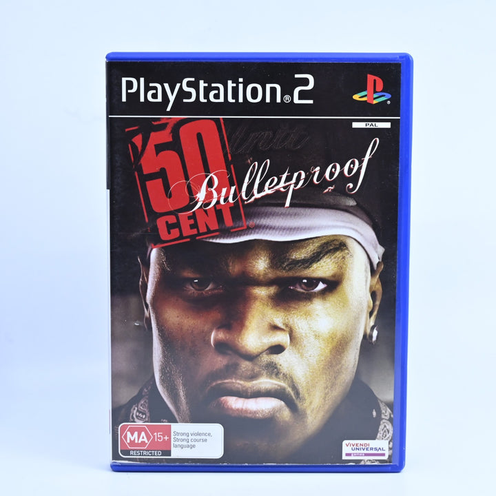 50 Cent Bulletproof - Sony Playstation 2 / PS2 Game + Manual - PAL - NM DISC!