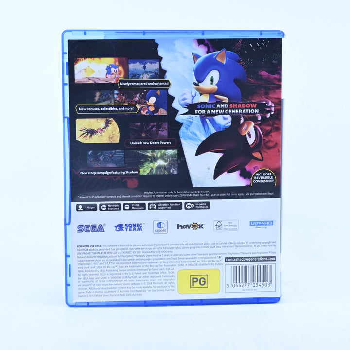 Sonic x Shadow Generations Day One Edition - PS5 Game - CODE UNUSED!