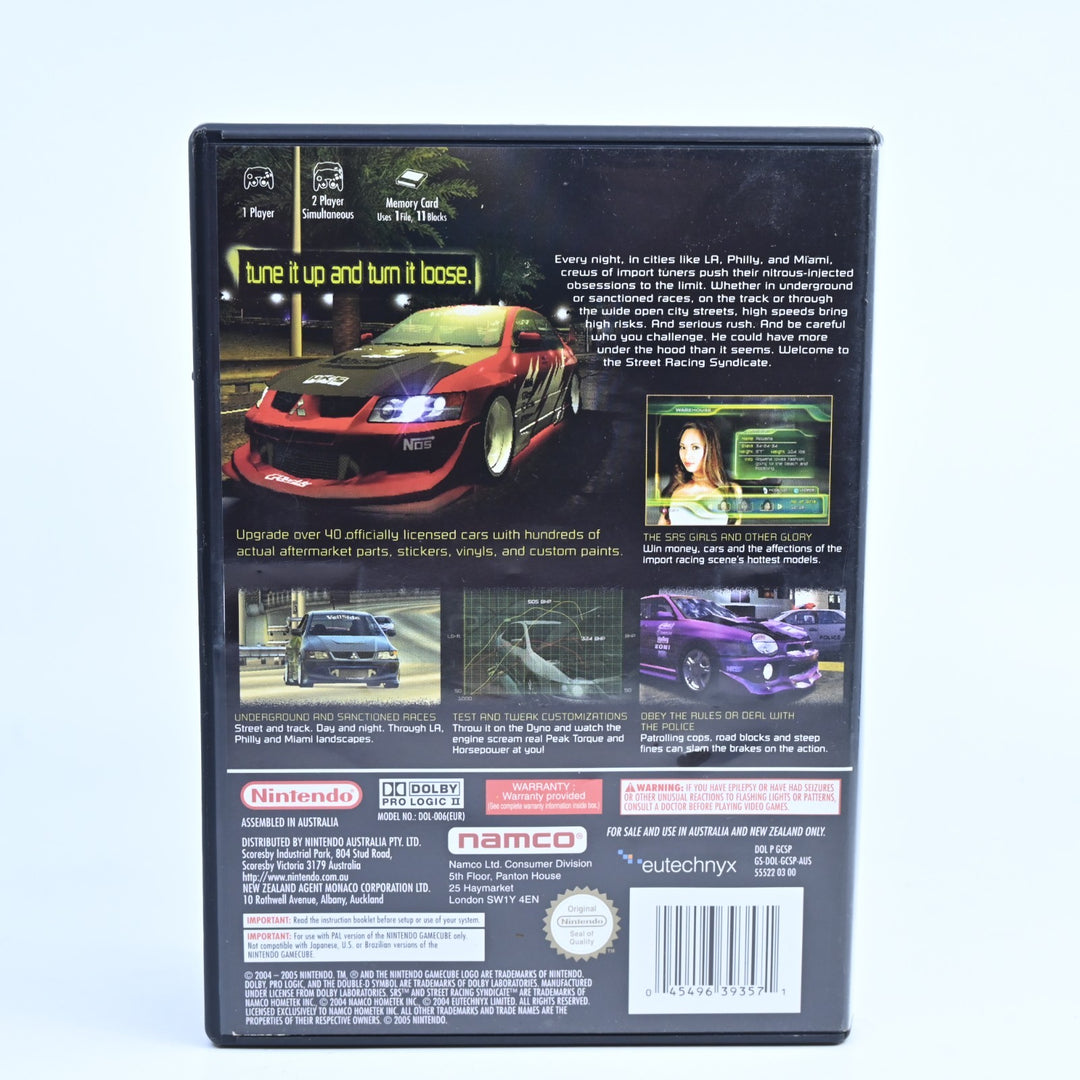 SRS: Street Racing Syndicate - Nintendo Gamecube Game + Manual - PAL