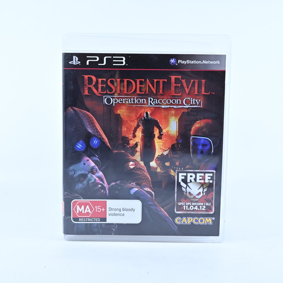 Resident Evil Operation Raccoon City - Sony Playstation 3 / PS3 Game + Manual