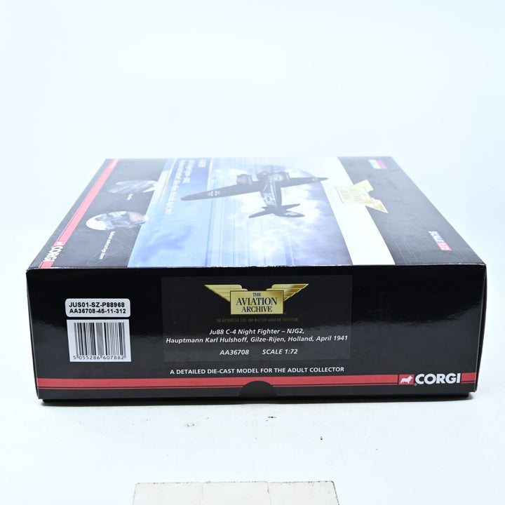 Corgi Aviation 1:72 Ju88 C-4 Night Fighter - NJG2 Karl Hulshoff AA36708 - Plane