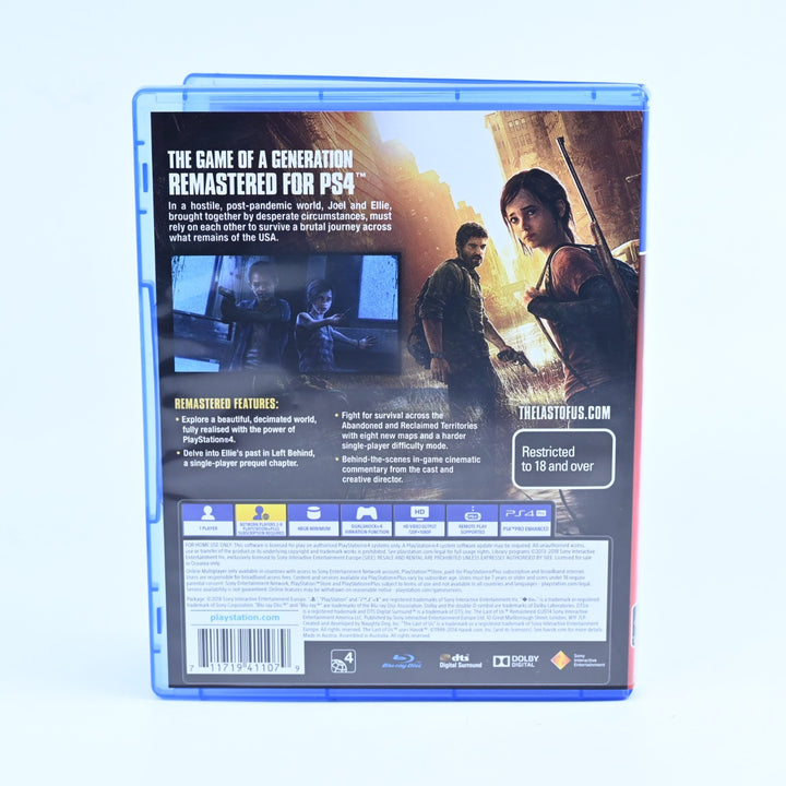 The Last of Us Remastered - Sony Playstation 4 / PS4 Game - FREE POST!