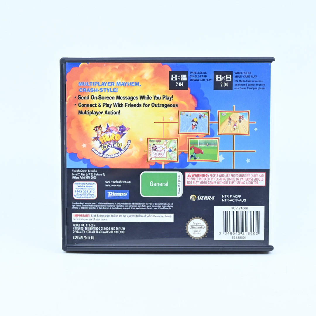 Crash Boom Bang! - Nintendo DS Game + Manual - PAL - FREE POST!