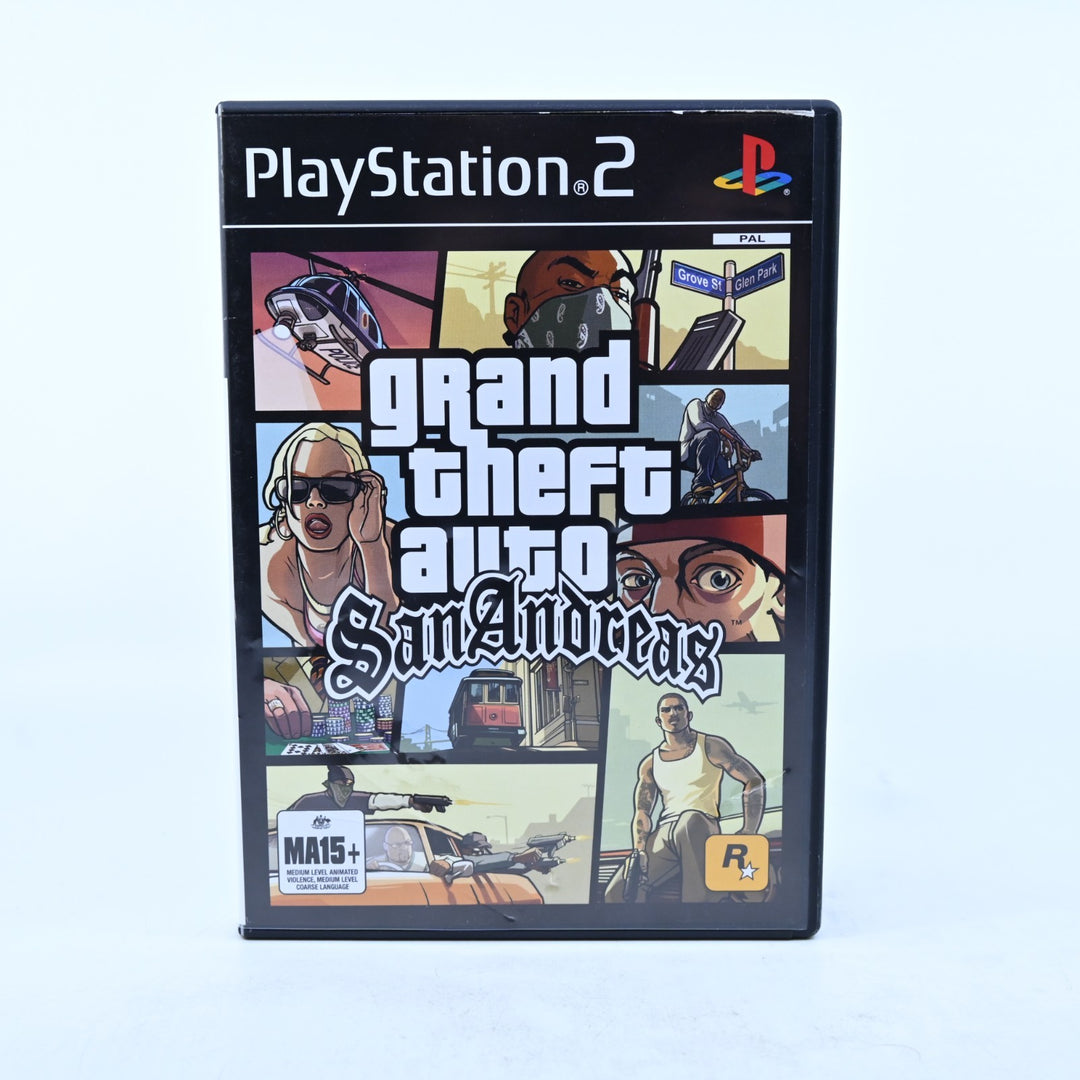 Grand Theft Auto: San Andreas - Sony Playstation 2 / PS2 Game + Manual + Map