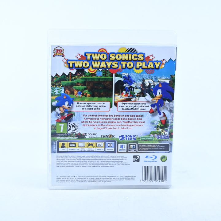 Sonic Generations - Sony Playstation 3 / PS3 Game + Manual - MINT DISC!