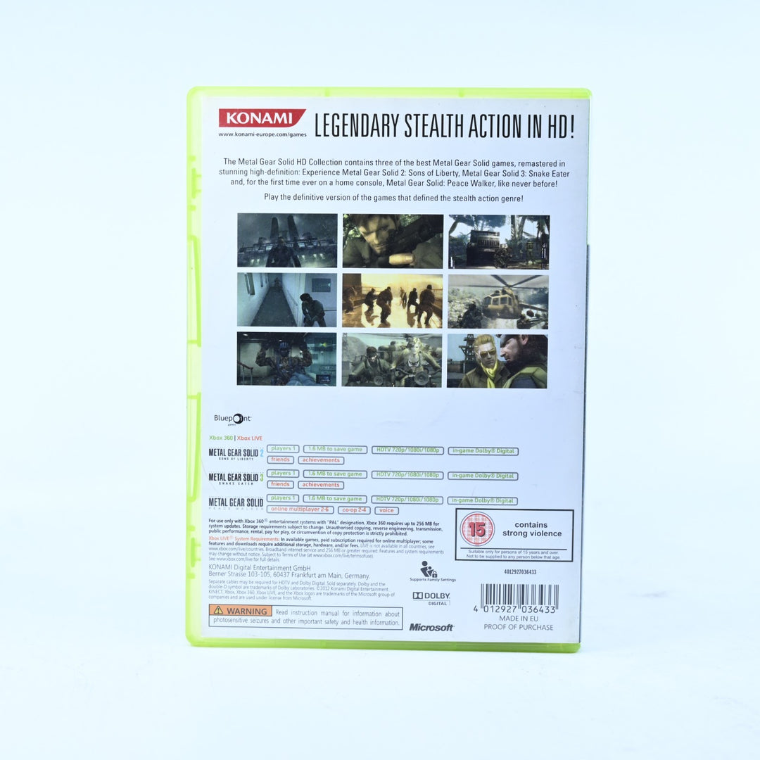 Metal Gear Solid HD Collection - Xbox 360 Game + Manual - PAL - MINT DISC!