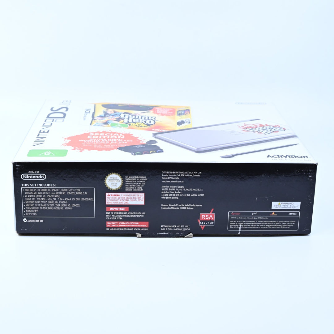 UNUSED! Special Edition Guitar Hero - Nintendo DS Lite Boxed Console - AUS PAL