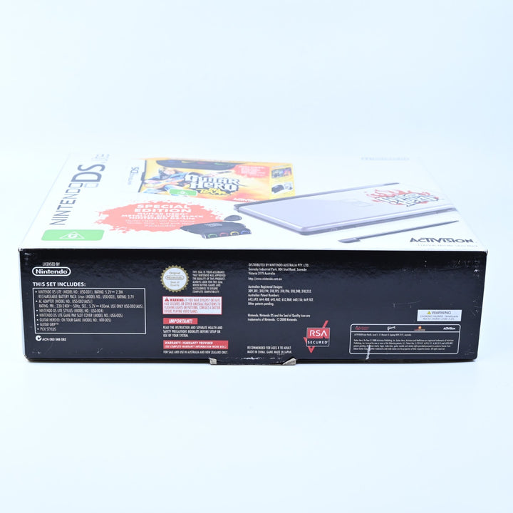 UNUSED! Special Edition Guitar Hero - Nintendo DS Lite Boxed Console - AUS PAL