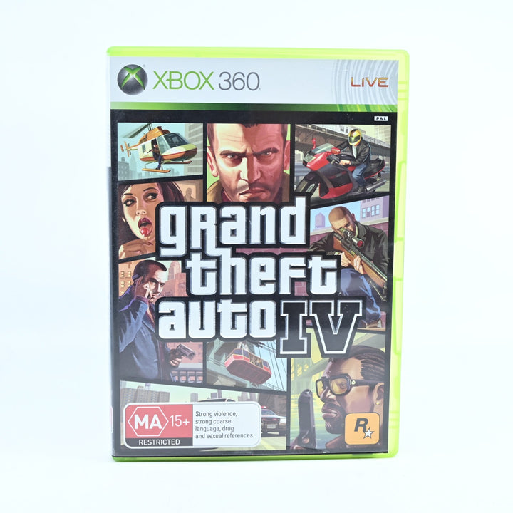 Grand Theft Auto IV 4 - Xbox 360 Game + Manual - No Map - PAL - MINT DISC!